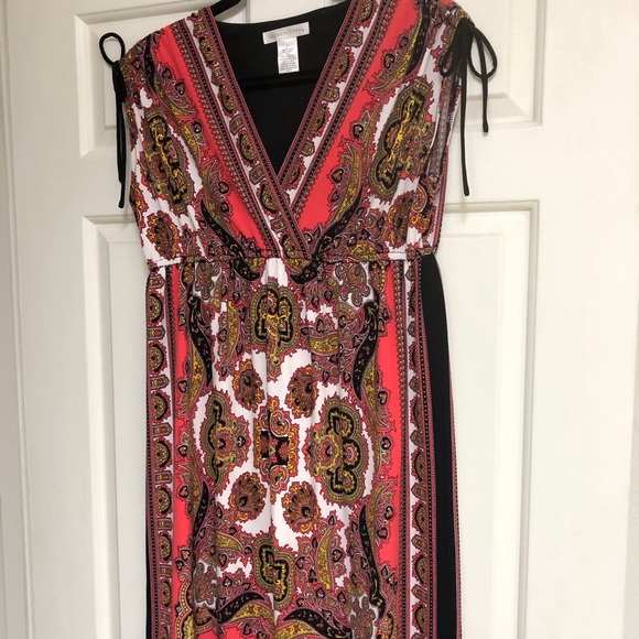 London Times Dresses & Skirts - London Times Sz 8 paisley dress. Coral, Black